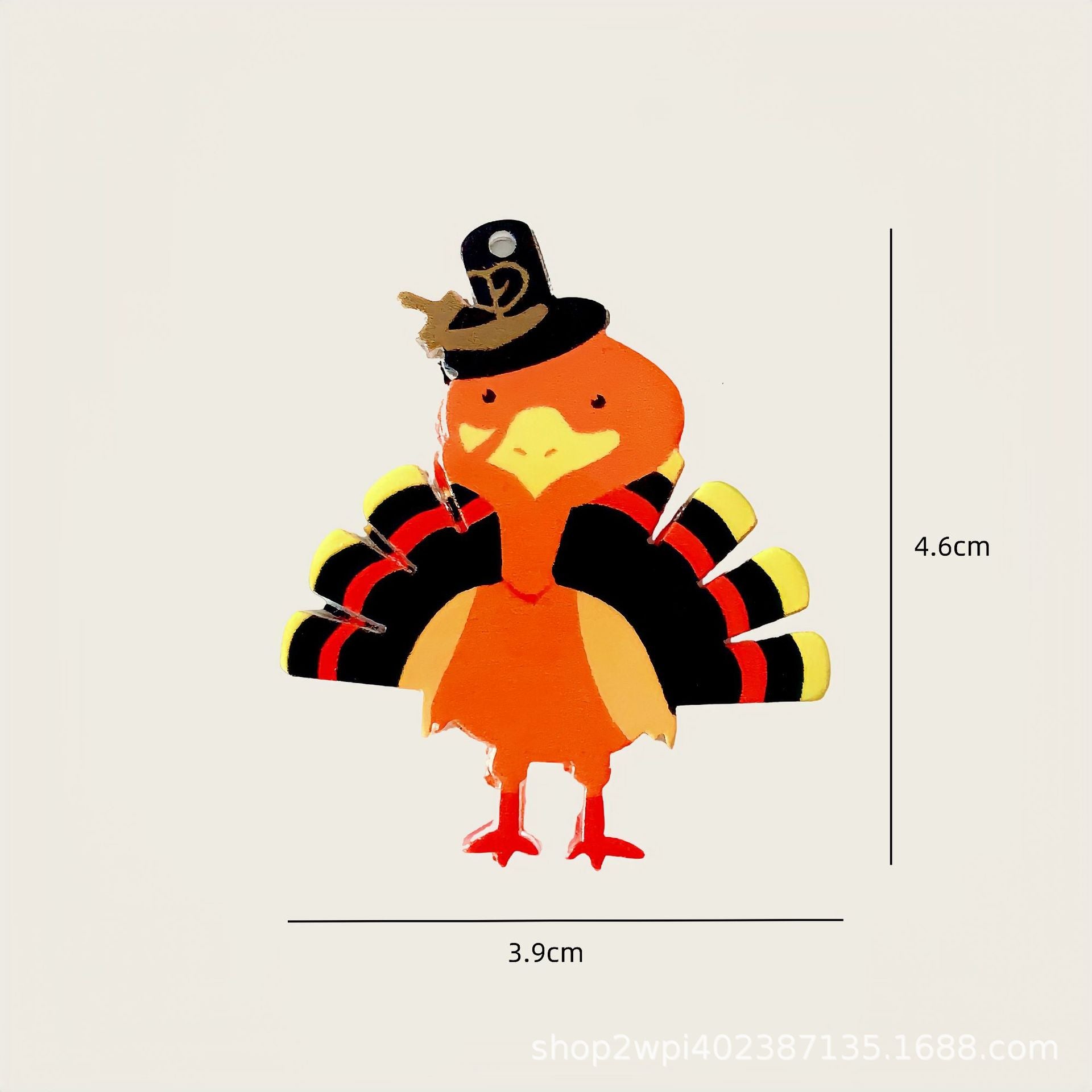 Wholesale 30pcs/pack Thanksgiving Turkey Acrylic Flatback Accessories DIY Crafts